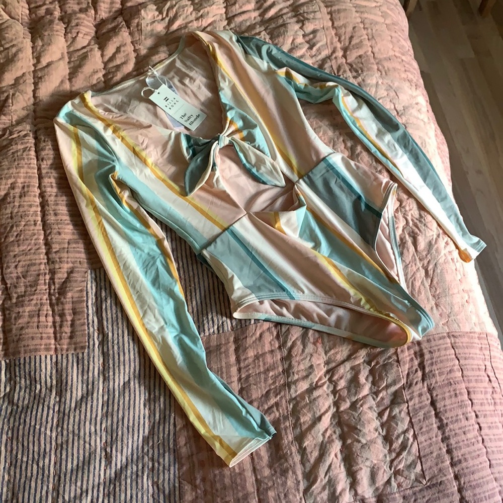 Billabong Multicolor Striped One Piece Swimsuit